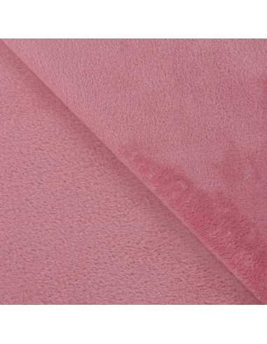 Tissu, Polaire Doudou, Vieux Rose, Laize 150 cm, 100% Polyester 290g/m²