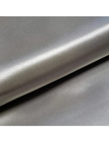 Tissu, Doublure Satin Unie, Gris Argenté, Laize 150 cm, 100% Polyester