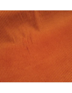 Tissu, Velours Larges Côtes Uni, Orange, Laize 142 cm, 100% Coton 398g/m²