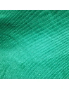 Tissu, Velours Larges Côtes, Vert, Laize 142 cm, 100% Coton 397.6g/ml