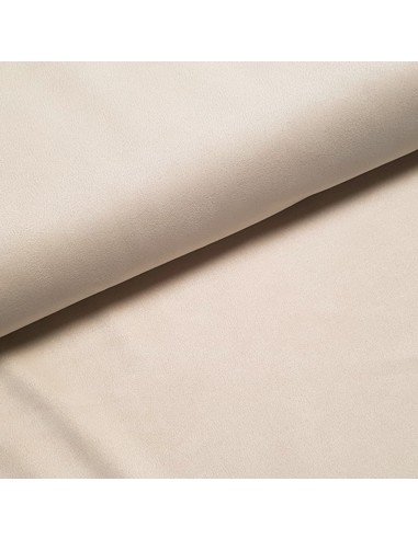 Tissu, Suédine Scuba Unie, Écru, Laize 150 cm, 95% Polyester 5% Spandex