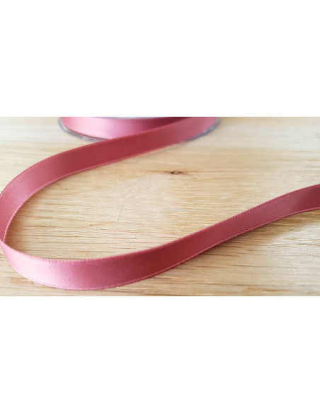 Ruban satin, 10mm, vieux rose