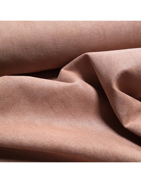 Tissu, Suédine Scuba Unie, Vieux Rose, Laize 150 cm, 95% Polyester 5% Spandex