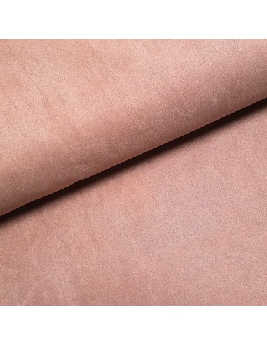 Tissu, Suédine Scuba Unie, Vieux Rose, Laize 150 cm, 95% Polyester 5% Spandex