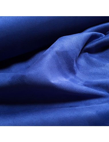 Tissu, Suédine Scuba Unie, Bleu Roi, Laize 145 cm, 95% Polyester 5% Spandex