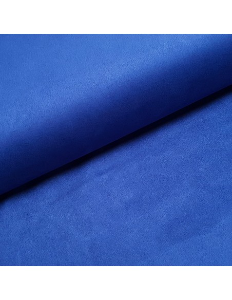 Tissu, Suédine Scuba Unie, Bleu Roi, Laize 145 cm, 95% Polyester 5% Spandex