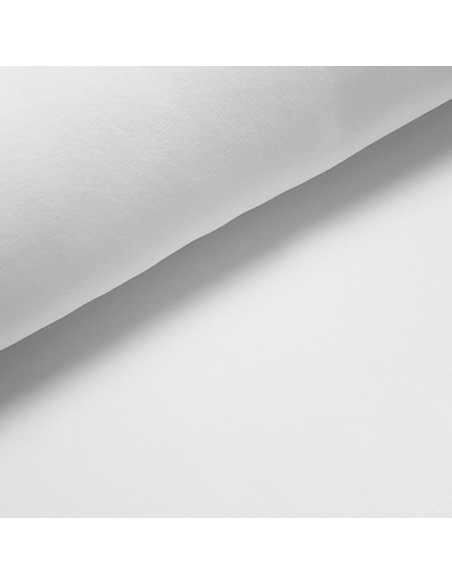 Tissu, Molleton Sweat Épais Uni, Blanc, Laize 160 cm, 70% Coton 30% Polyester OEKO-TEX