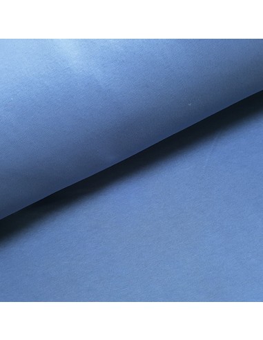 Tissu, Sweat Épais Uni, Bleu Azur, Laize 160 cm, Molleton Coton Polyester