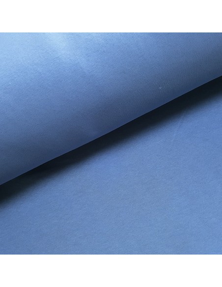 Tissu, Sweat Épais Uni, Bleu Azur, Laize 160 cm, Molleton Coton Polyester