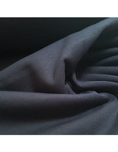 Tissu, Molleton Épais Uni, Bleu Marine, Laize 160 cm, Coton Polyester Oeko-Tex