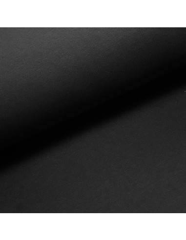 Tissu, Sweat Épais Uni, Noir, Laize 150 cm, 70% Coton 30% Polyester 280g/m²