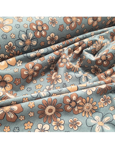 Jersey de coton, fleurs