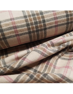 Lainage carreaux, beige 2