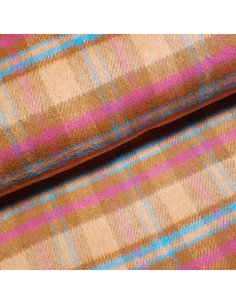 Lainage carreaux, orange