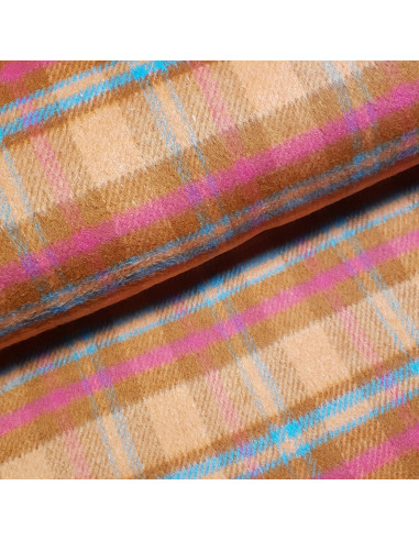 Lainage carreaux, orange