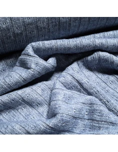 Tissu, Jersey Maille Uni Lurex, Bleu Scintillant, Laize 140 cm, Viscose Polyester Lurex Stretch 2