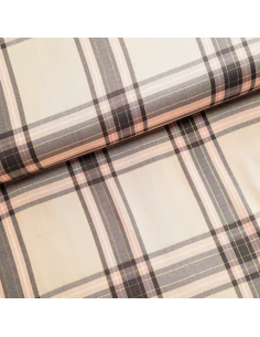 Tissu, Jacquard Tartan, Lurex Doré, Laize 140 cm, Viscose et Lurex