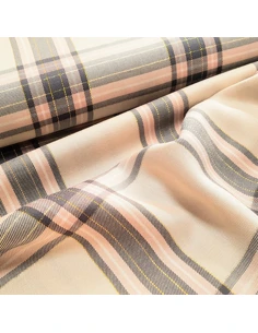 Tissu, Jacquard Tartan, Lurex Doré, Laize 140 cm, Viscose et Lurex 2