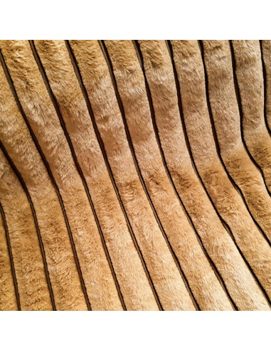Tissu, Fourrure Côtes, Beige, Laize 163 cm, 100% Polyester