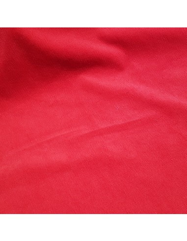 Tissu, Velours Milleraies Uni, Rouge, Laize 135 cm, 97% Coton 3% Elasthanne