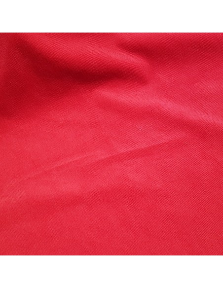 Tissu, Velours Milleraies Uni, Rouge, Laize 135 cm, 97% Coton 3% Elasthanne