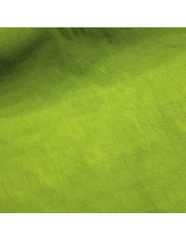 Tissu, Velours Milleraies Uni, Vert Pomme, Laize 135 cm, 97% Coton 3% Élasthanne