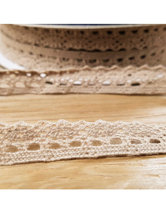 Ruban dentelle, beige
