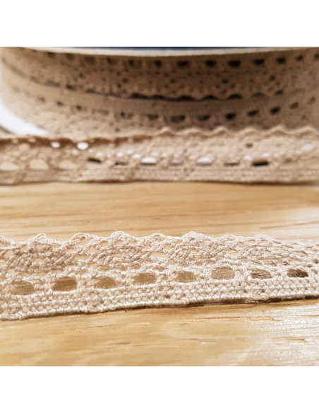 Ruban dentelle, beige