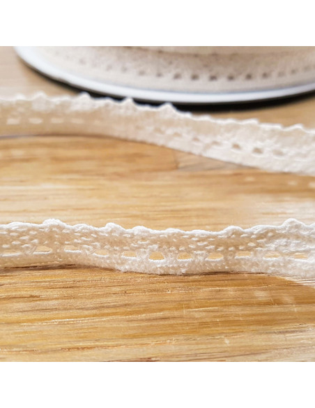 Ruban dentelle, écru