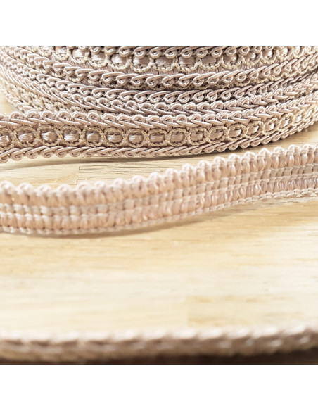 Galon robe lurex, 12mm, beige