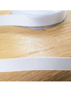 Ruban satin, 16mm, blanc