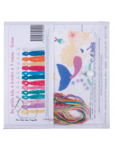 Le petit kit à broder à 4 mains, Sirène 2