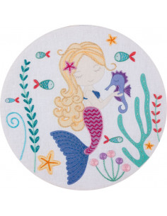 Le petit kit à broder à 4 mains, Sirène