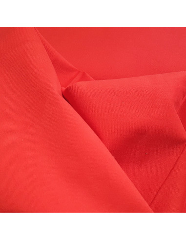 Sergé de coton stretch, rouge