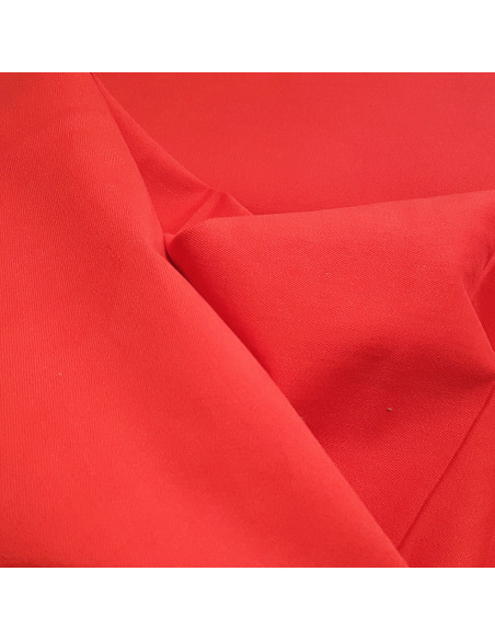 Sergé de coton stretch, rouge