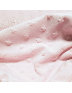 Polaire minky étoiles, rose 2