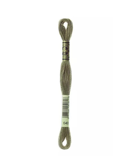 Fil à broder, Mouliné Spécial DMC Art 117, 8 m, Pavé gris (640)