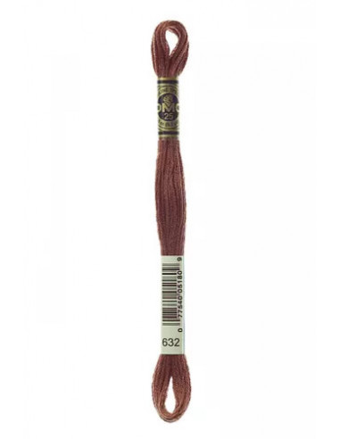 Fil à broder, Mouliné Spécial DMC Art 117, 8 m, Cacao (632)