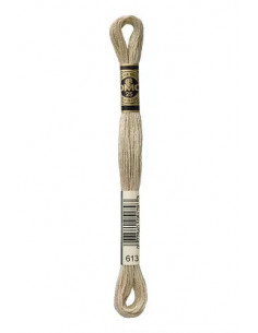 Fil à broder, Mouliné Spécial DMC Art 117, 8 m, Ficelle (613)