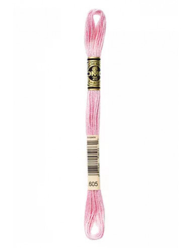 Fil à broder, Mouliné Spécial DMC Art 117, 8 m, Bouton de rose (605)