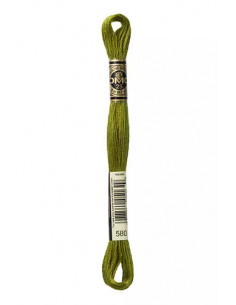 Fil à broder, Mouliné Spécial DMC Art 117, 8 m, Vert cactus (580)