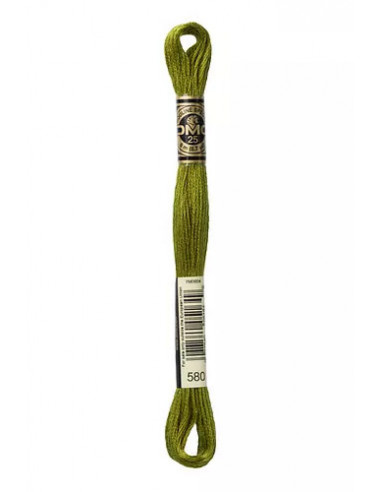 Fil à broder, Mouliné Spécial DMC Art 117, 8 m, Vert cactus (580)