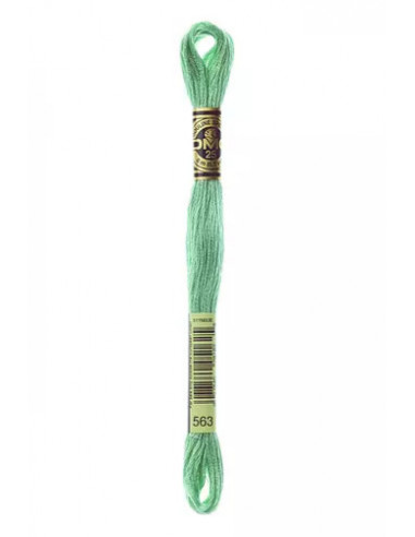 Fil à broder, Mouliné Spécial DMC Art 117, 8 m, Vert Céladon (563)