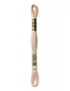 Fil à broder, Mouliné Spécial DMC Art 117, 100% Coton à longues fibres, double mercerisation, 8 m, Coquillage (543)