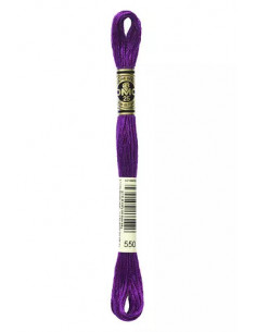 Fil à broder, Mouliné Spécial DMC Art 117, 100% Coton à longues fibres, double mercerisation, 8 m, Cassis (550)