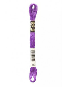Fil à broder, Mouliné Spécial DMC Art 117, 100% Coton à longues fibres, double mercerisation, 8 m, Violette (552)