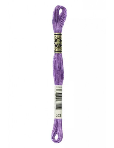 Fil à broder, Mouliné Spécial DMC Art 117, 8 m, Améthyste violette (553)