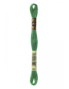 Fil à broder, Mouliné Spécial DMC Art 117, 100% Coton à longues fibres, double mercerisation, 8 m, Malachite (562)