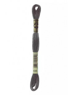 Fil à broder, Mouliné Spécial DMC Art 117, 100% Coton à longues fibres, double mercerisation, 8 m, Galet (535)