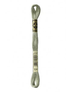 Fil à broder, Mouliné Spécial DMC Art 117, 100% Coton à longues fibres, double mercerisation, 8 m, Vert galet (524)